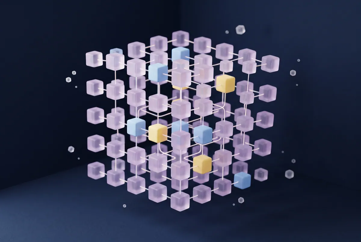 Abstract frosted-glass artwork representing HND Computing
